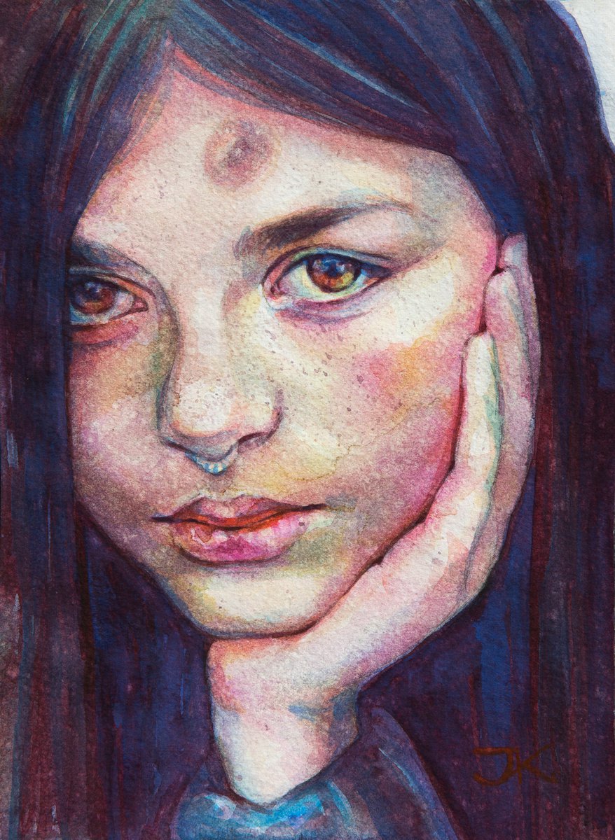 Indian girl by Yulia Kovaleva