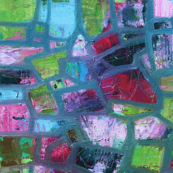 Abstract in Pink and Green