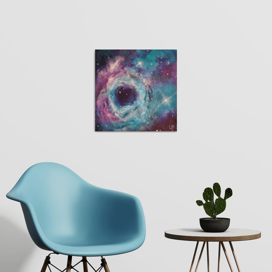 Portal - Finger-painted, Space, Starry Sky, Stars, Nebula