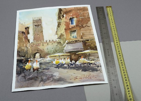 Bologna, urban watercolor