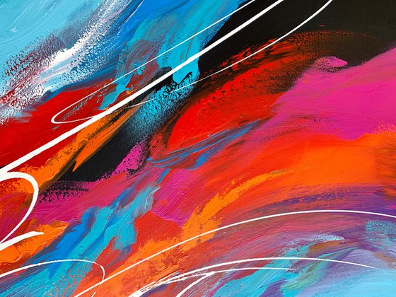 Summer of Love - XL LARGE,  MODERN ABSTRACT ART – EXPRESSIONS OF ENERGY AND LIGHT. READY TO HANG!