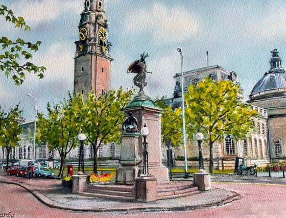 Cardiff city hall, wales