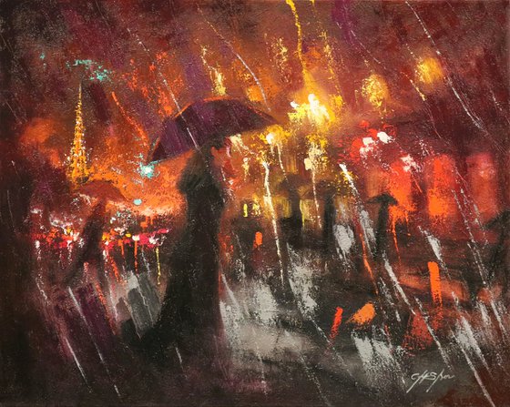 Evening Rain in Paris