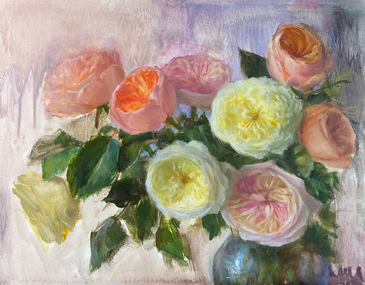 Hint of Spring. Garden Roses bouquet by Yana  Golikova