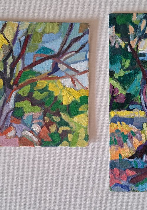 Set of two painting, 28 by Maja Đokić Mihajlović