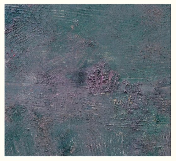 XXL large green oil painting