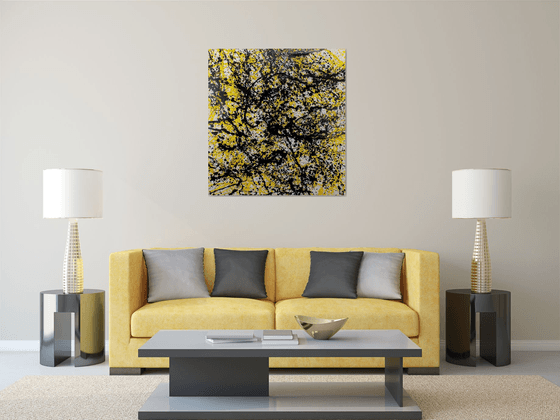 Extra large abstract artwork  (yellow)