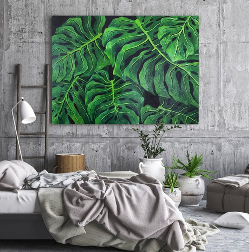 Monstera Deliciosa Leaves 9 by Ana Mogush