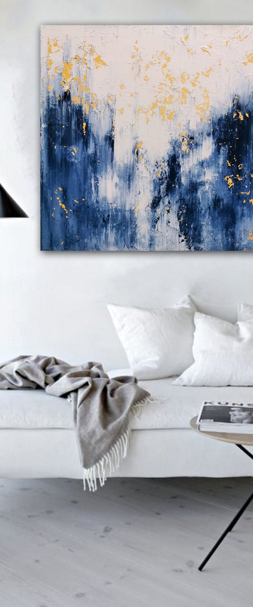 100x100cm. / abstract painting / Abstract 1204 by Alex Senchenko