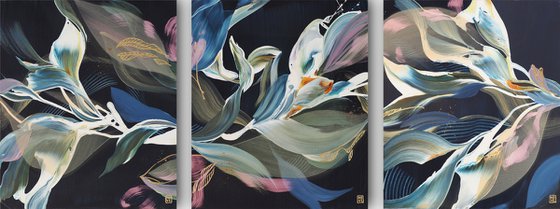 A Verdant Scene II Triptych
