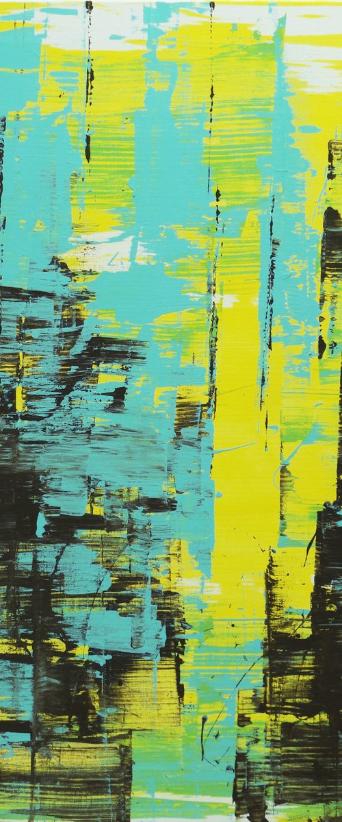 Static Yellow & Blue by Ronald Hunter