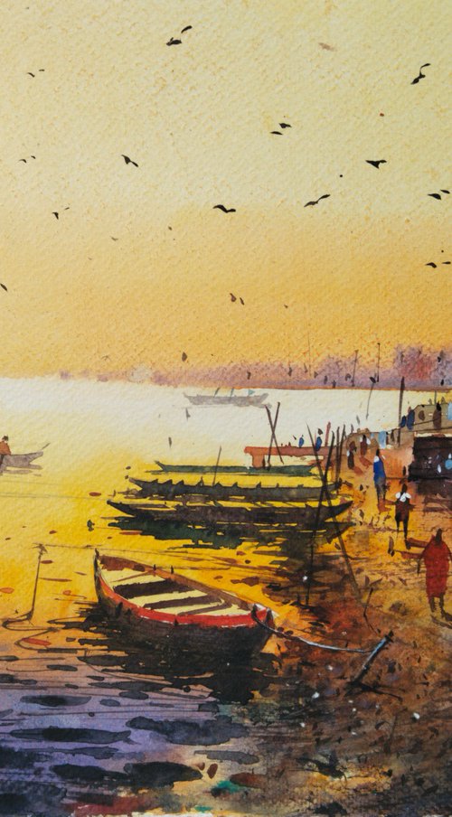 Benaras Ghat by Saheb Mondal