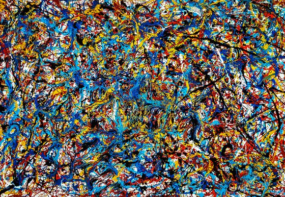 - Ownership - Style of JACKSON POLLOCK. Abstract Expressionism Painting.