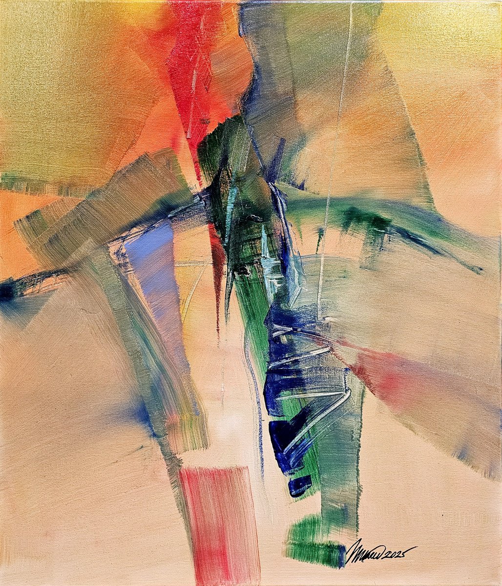 Abstract Oil Painting By Taidakov Nikolai, 24 X 28", Memories Of Summer, Original Artwork