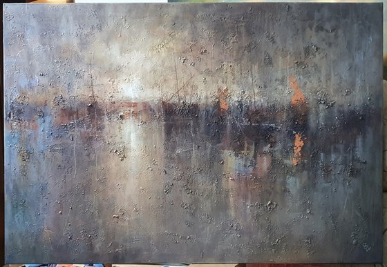 " Harbor of destroyed dreams - Utopia " (W 130 x H 90 cm) SPECIAL PRICE!!!