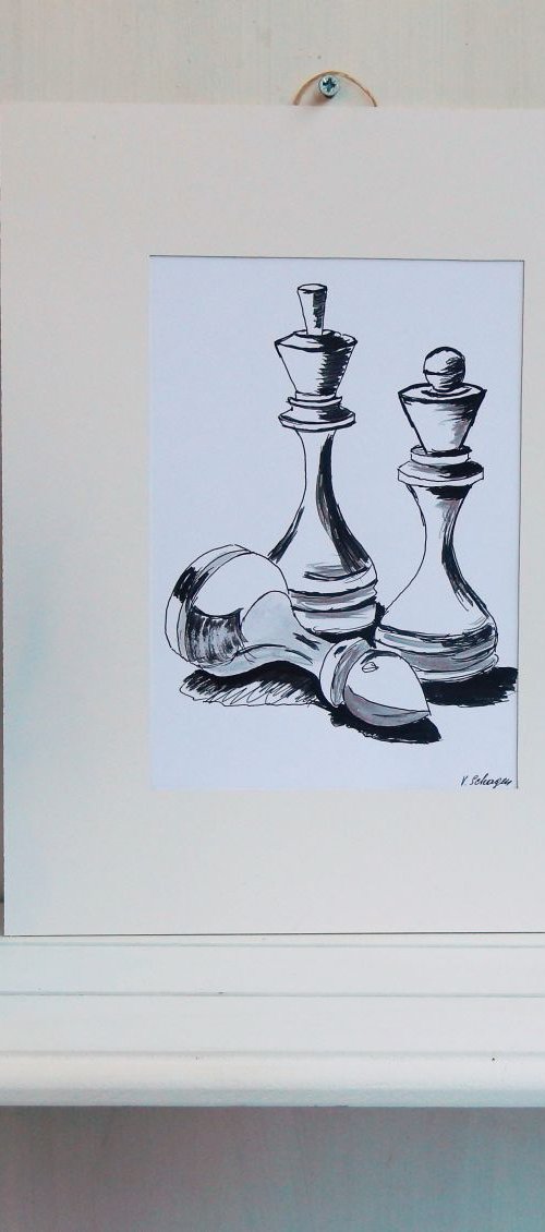 Chess, chess pieces. by Vita Schagen