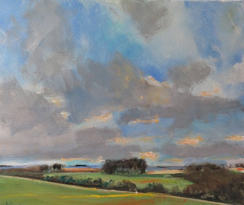 Evening Clouds, Yorkshire Wolds, Feb 24 by Malcolm Ludvigsen