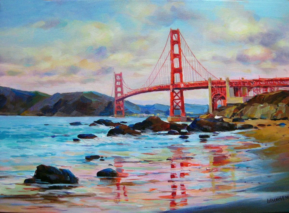 The Golden gate bridge. San Francisco by Vladimir Lutsevich