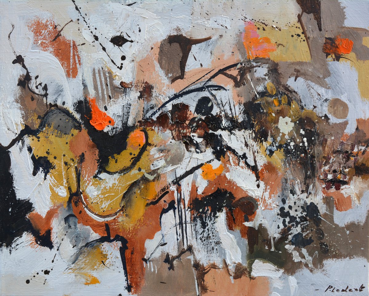 Abstract Oil Painting By Pol Henry Ledent, 20 X 16", Everlasting Movement, Original Artwork