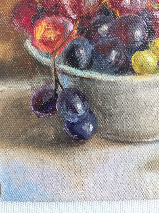 Grapes on plate