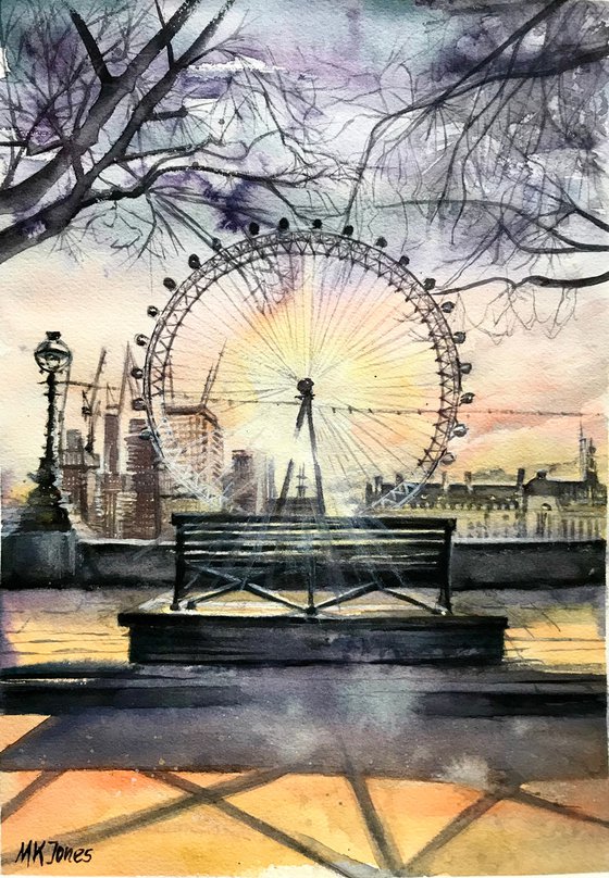 London Eye Sunset