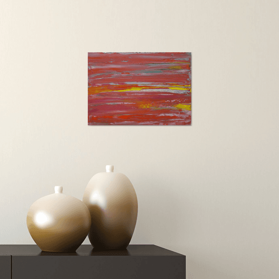 Abstract red scape (palette knife)