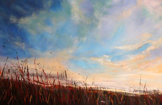 "Aligned" #1  - Super sized original landscape painting