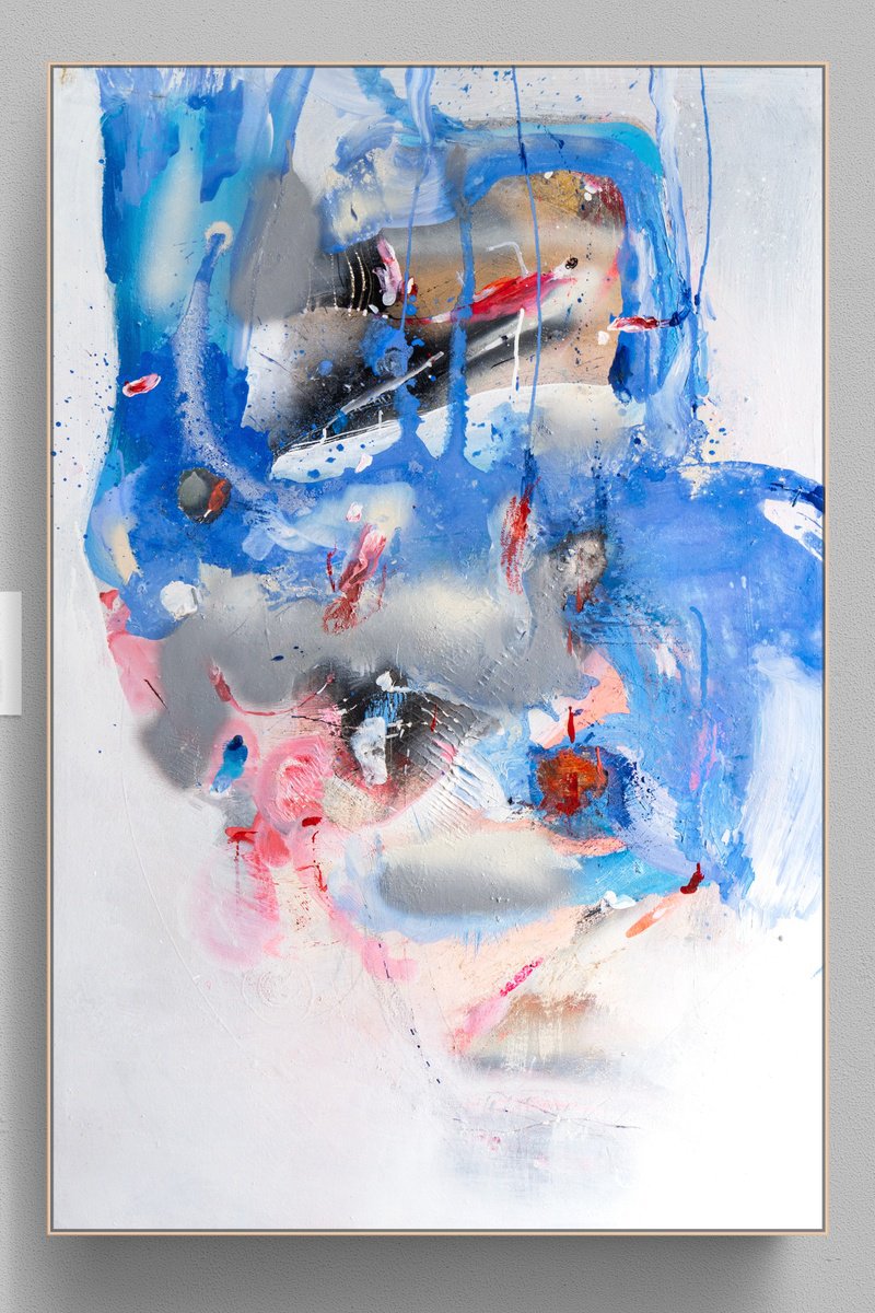 Organic Abstract Painting By Adriano Ribeiro, 31 X 47, Yes Dream, Original Artwork