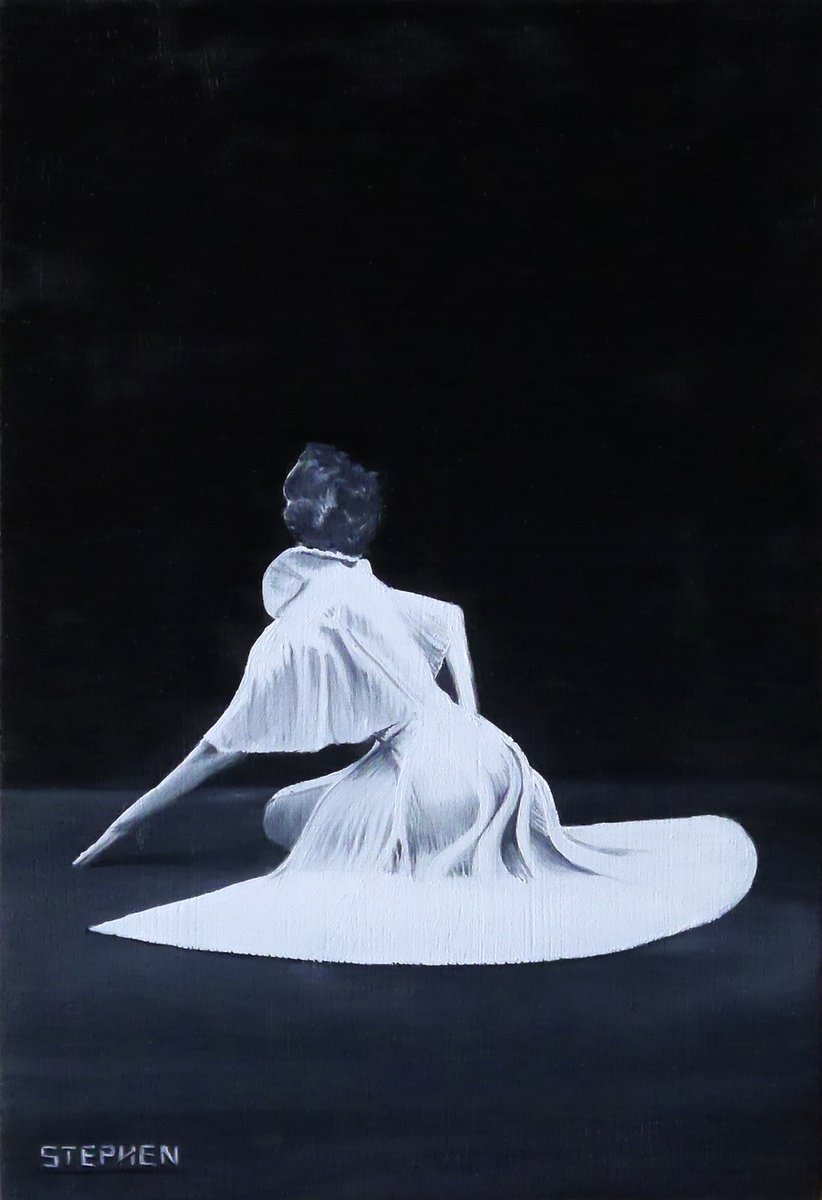 Illustrative Portrait Oil Painting By Steven M. Curtis, 8 X 13", Vogue 4, Original Artwork