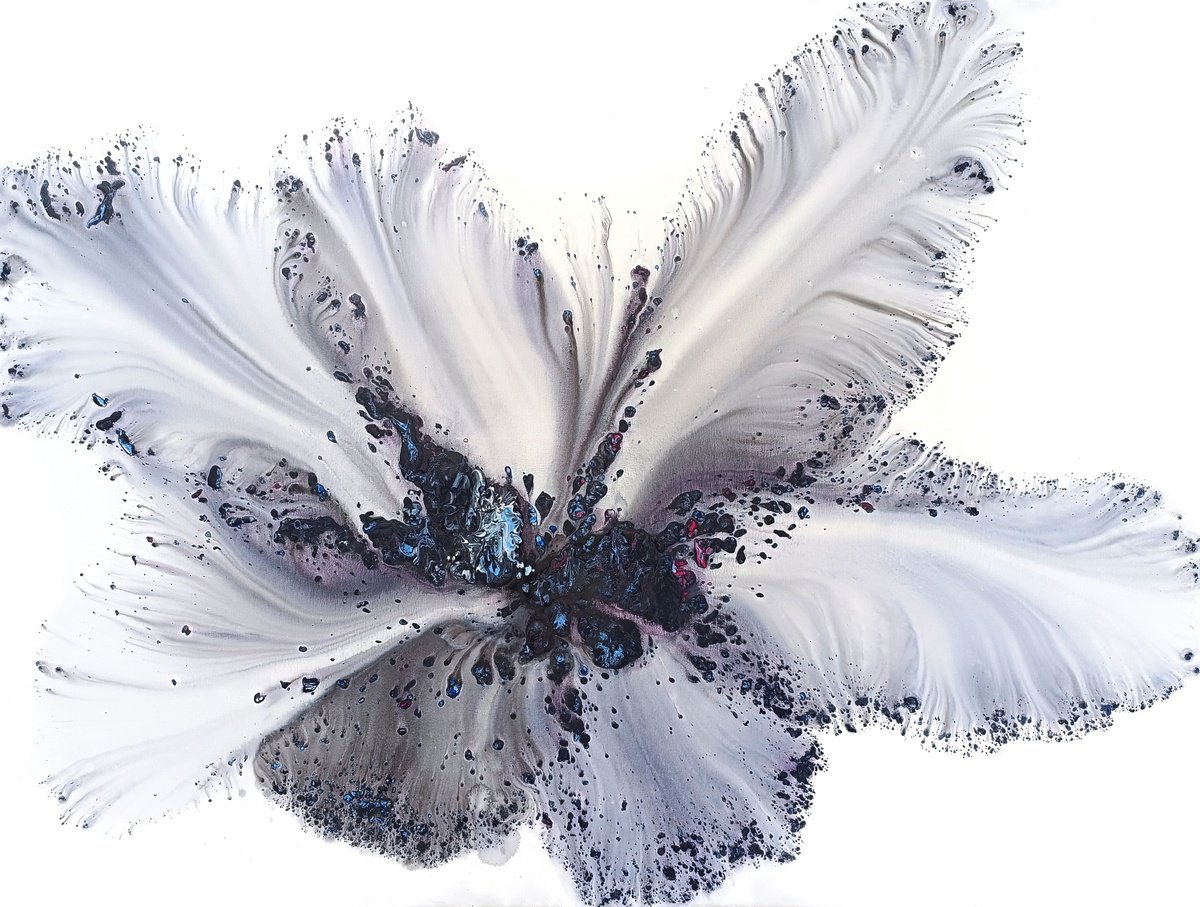 Abstract Acrylic Painting By Muriel Napoli, 63 X 47", Nature 315, Original Artwork