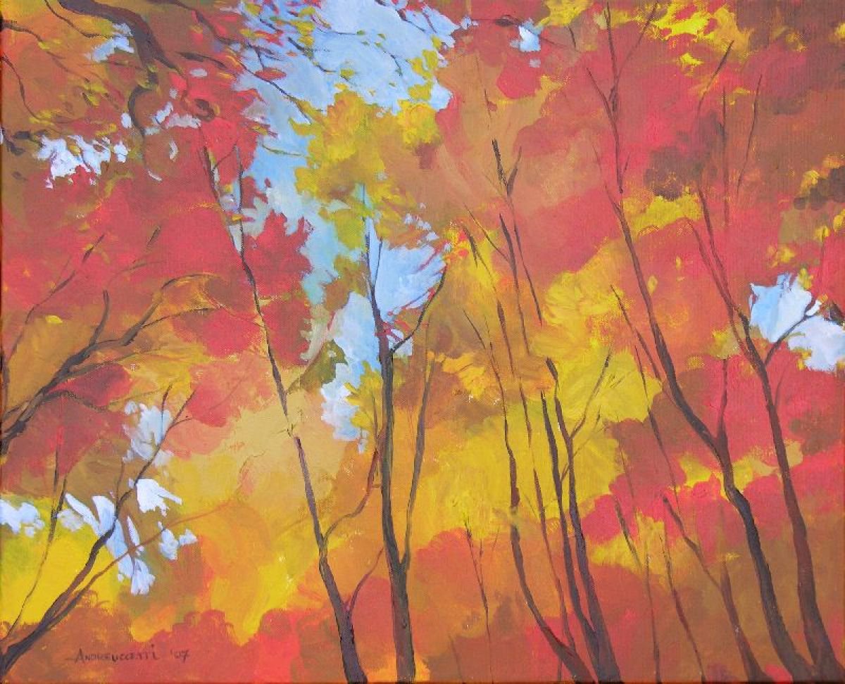 Осень листья живопись