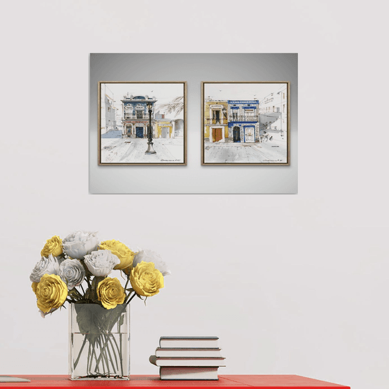 Valencia's Sunlit Pai(Diptych)