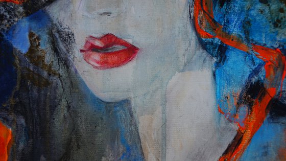 "Mysterious girl"  Painting by Anastasia Balabina