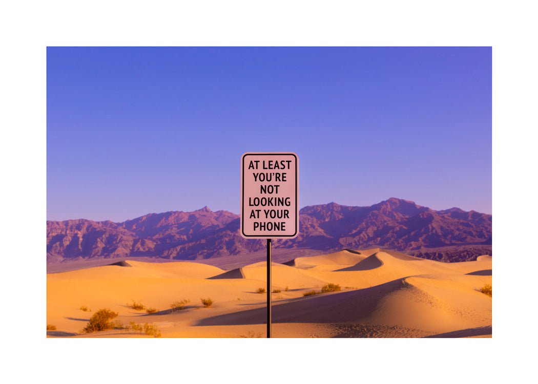 Typographic Landscape Photograph By Jack Daly, 28 X 20, Tourist Bored #8, Original Artwork