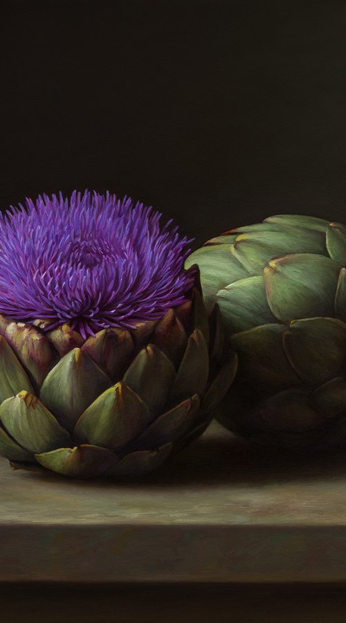 Artichoke in Bloom by Albert Kechyan