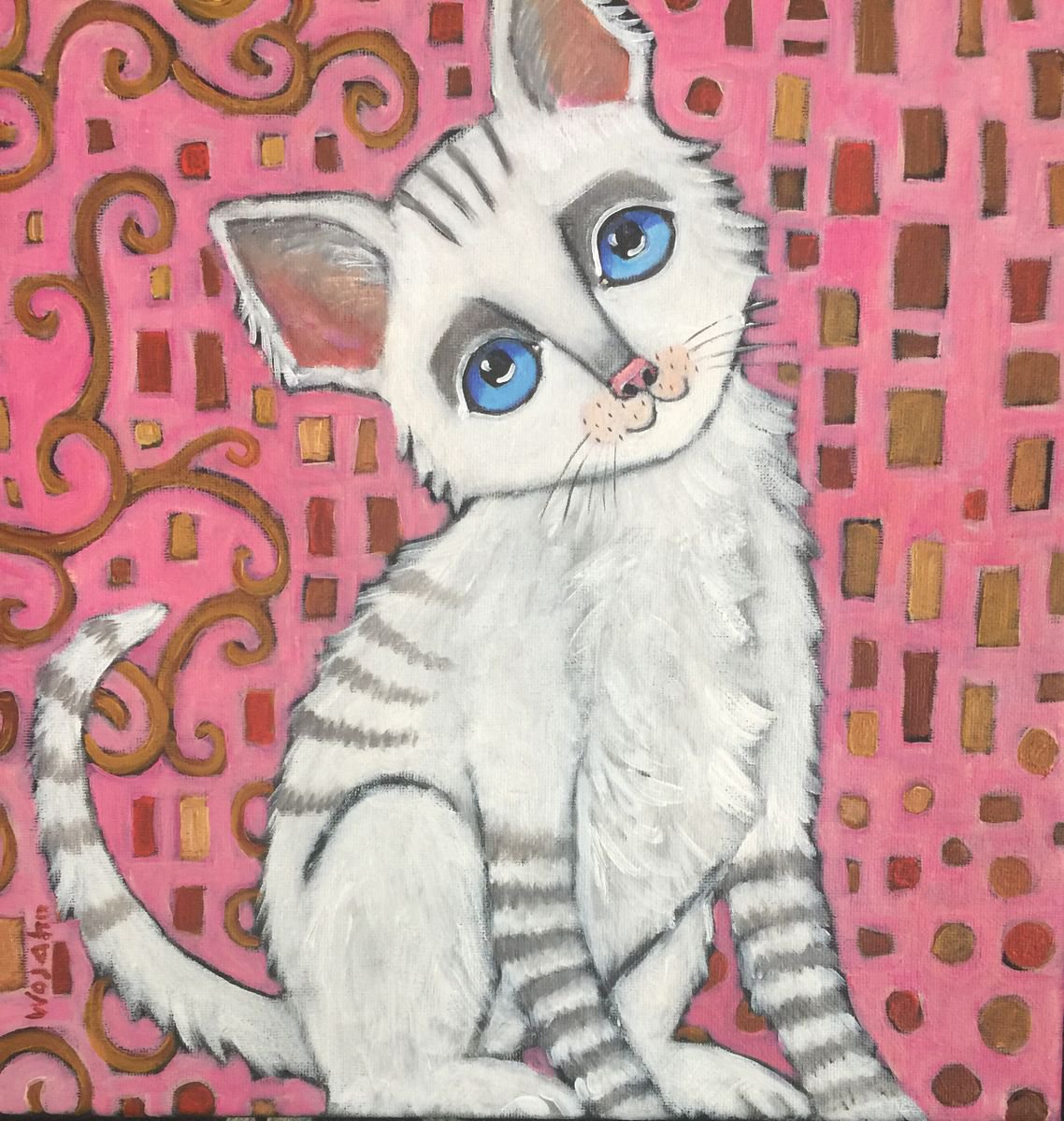  - Klimt Kitty - � by Holly Wojahn