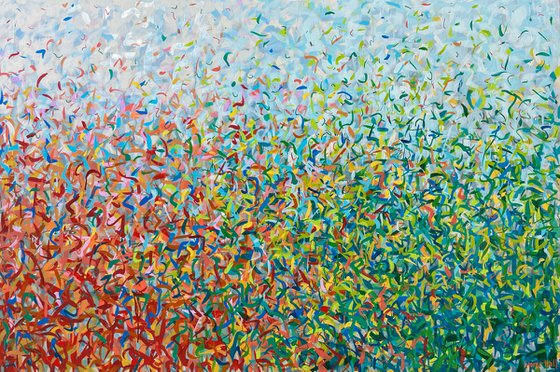 Sydney Pollen Dance 152 x 101cm acrylic on canvas