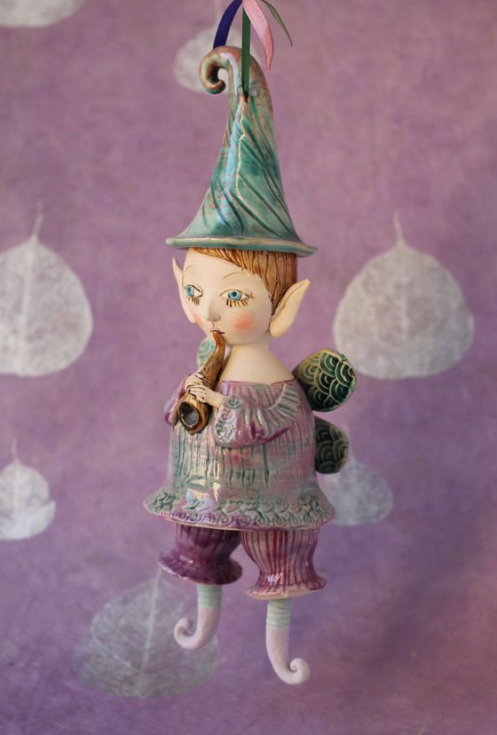 Cobweb - fairy from the Midsummer Night's Dream Ceramic illustration project by Elya Yalonetski