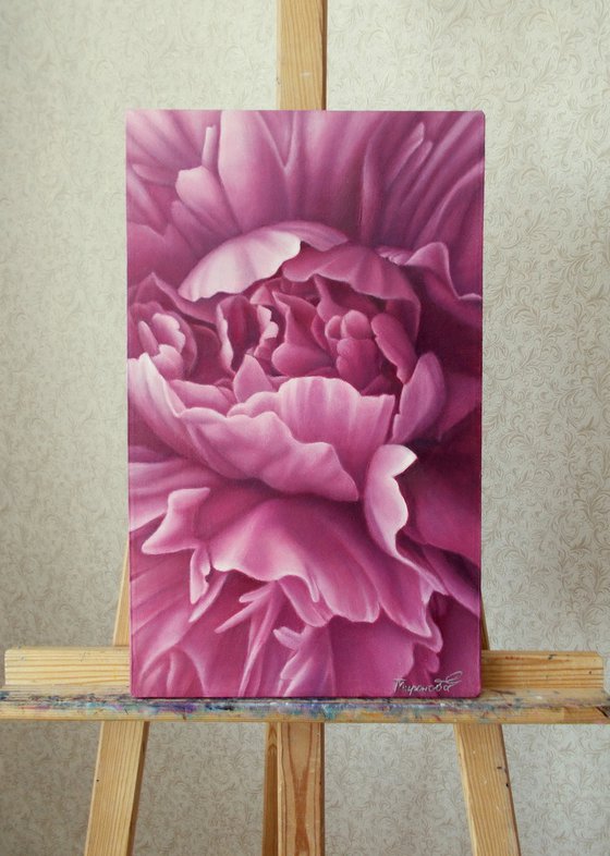 "Bloom", peonies painting