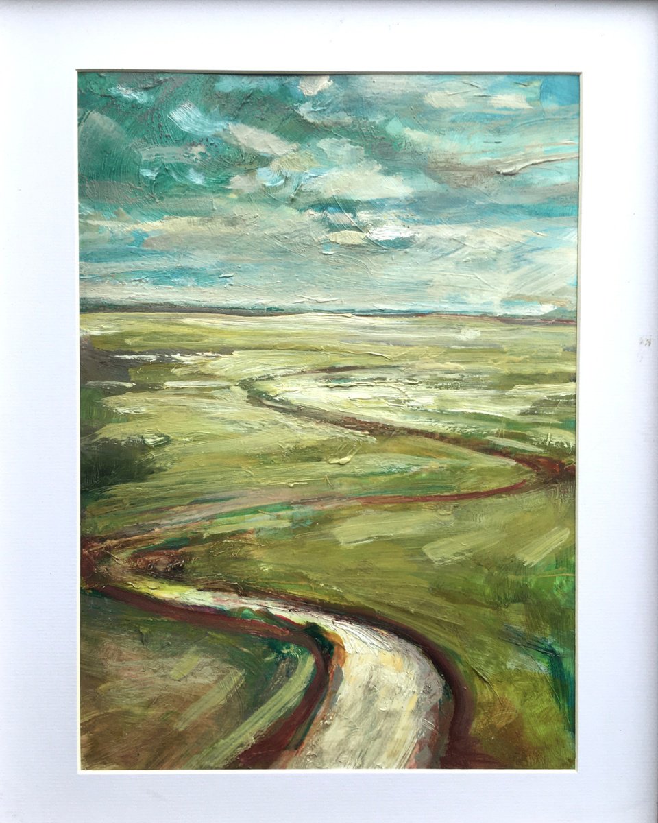 Impressionistic Landscape Oil Painting By Guy Pickford, 11 X 14, Towards The Light, Original Artwork