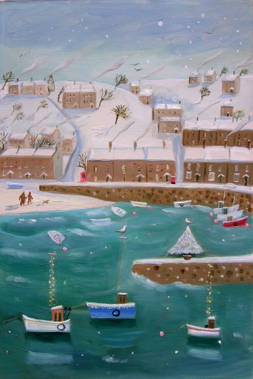 Snowy Harbour by Mary Stubberfield
