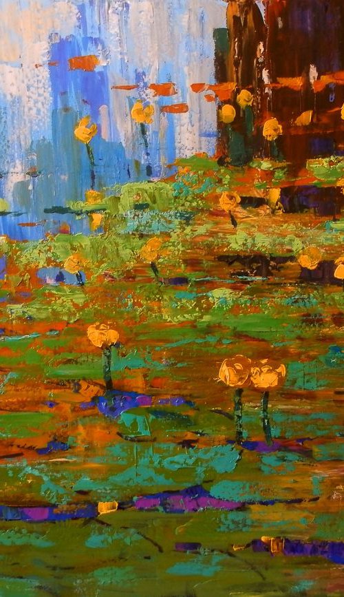 yellow water lilies by Sergey  Kachin