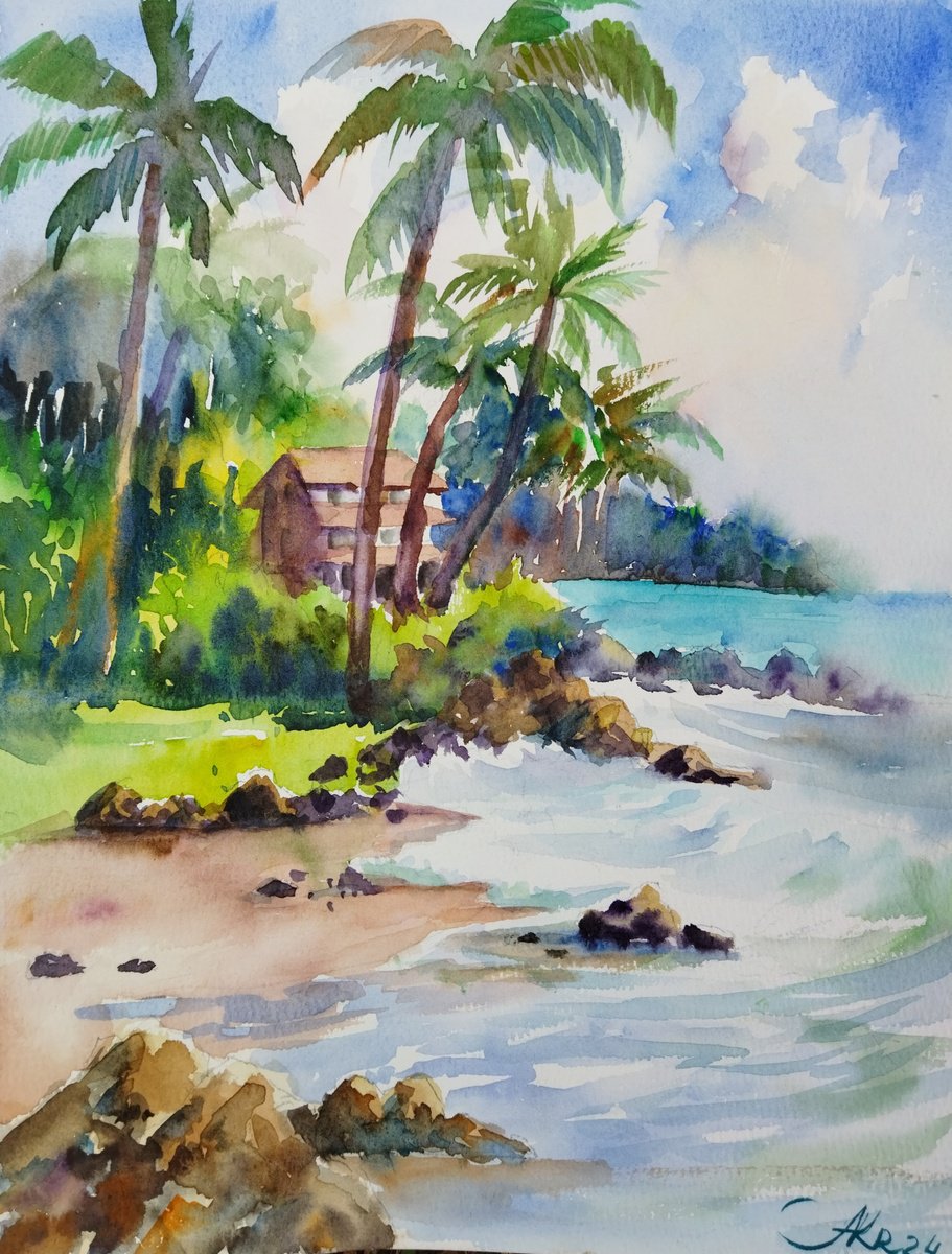 Hawaii. Palms and sand by Ann Krasikova