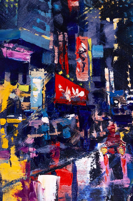 Abstract cityscape .Night city