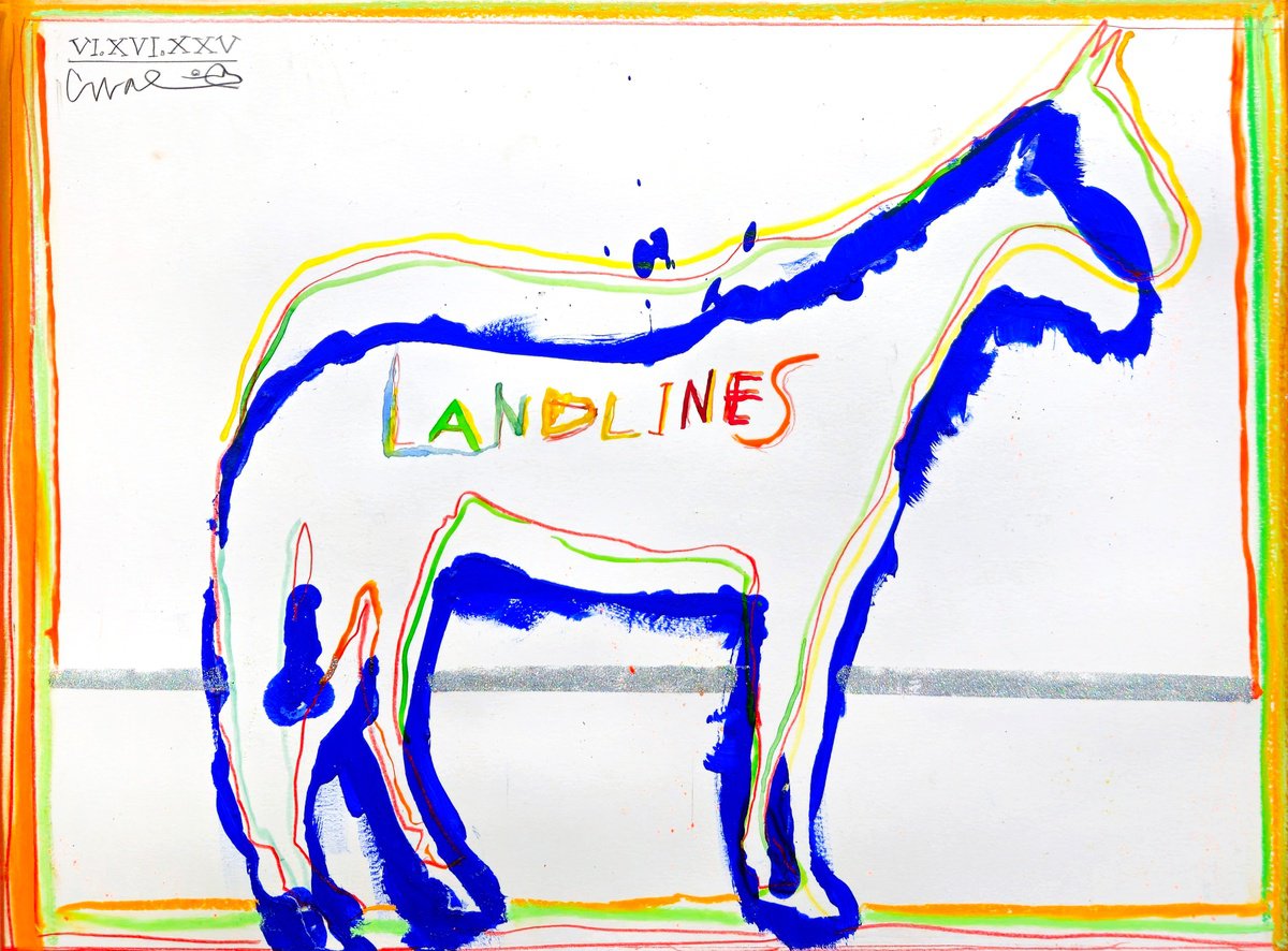 Animal Drawing By Shelton Walsmith, 20 X 15", Landlines, Original Artwork