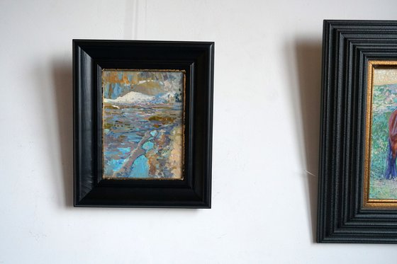 The last snow. Puddles. Pereslavl-Zalessky