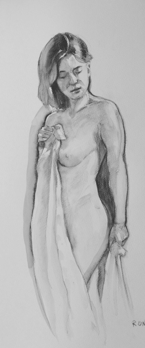 Draped female nude by Rory O’Neill