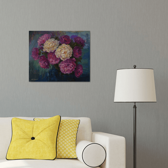 Lush Bouquet Of Peonies painting