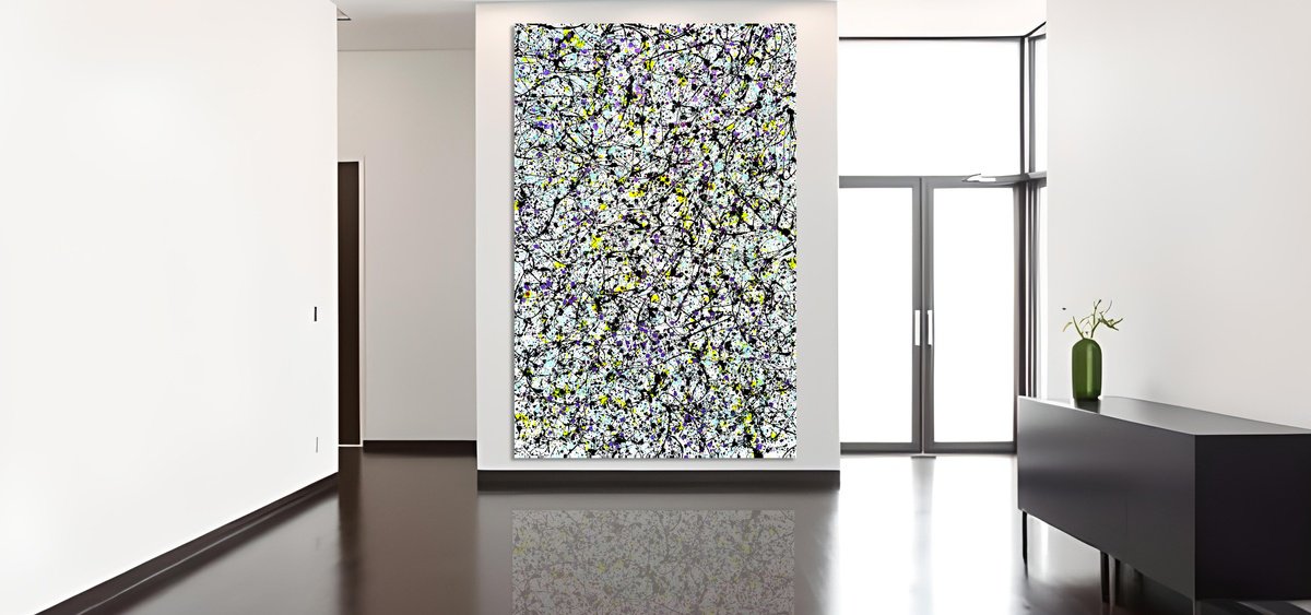 Organic Abstract Acrylic Painting By Estelle Asmodelle, 51 X 79, Blossom Skyward, Original Artwork