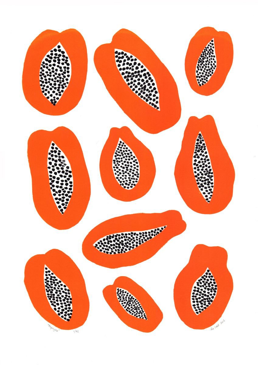 Papayas - Unframed - FREE Worldwide Delivery by Lu West